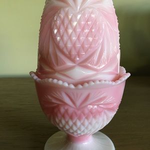 Fenton Glass Candle Holder